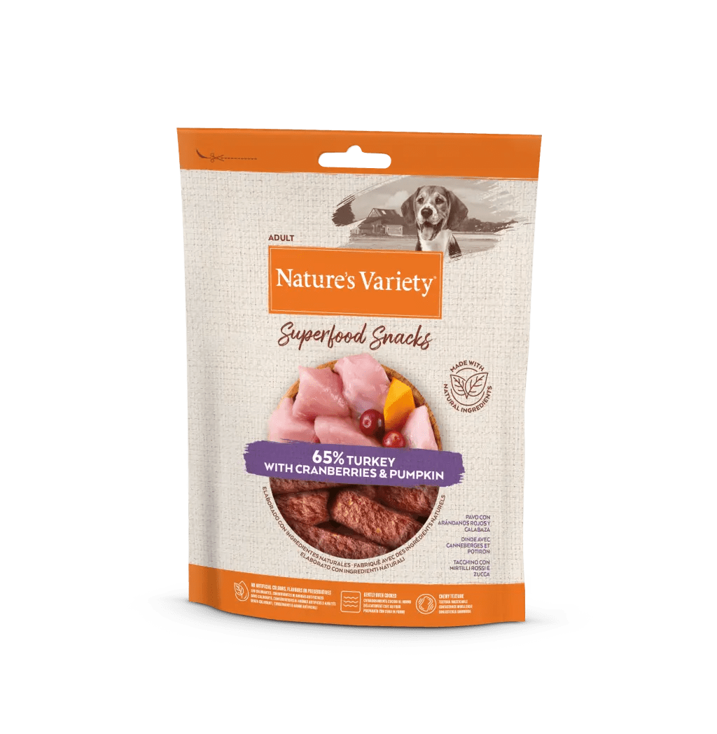 Snacks Naturales sin cereales para Gatos Alpha Spirit Snacks 50gr SABOR Pavo